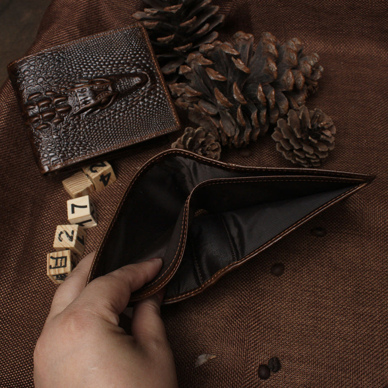 Crocodile Pattern Casual Retro Men's Wallet