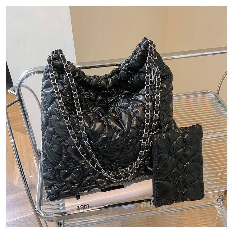 Simple Korean Style Women's Shoulder Bag β Soft PU Leather Crossbody with Multi-Pockets