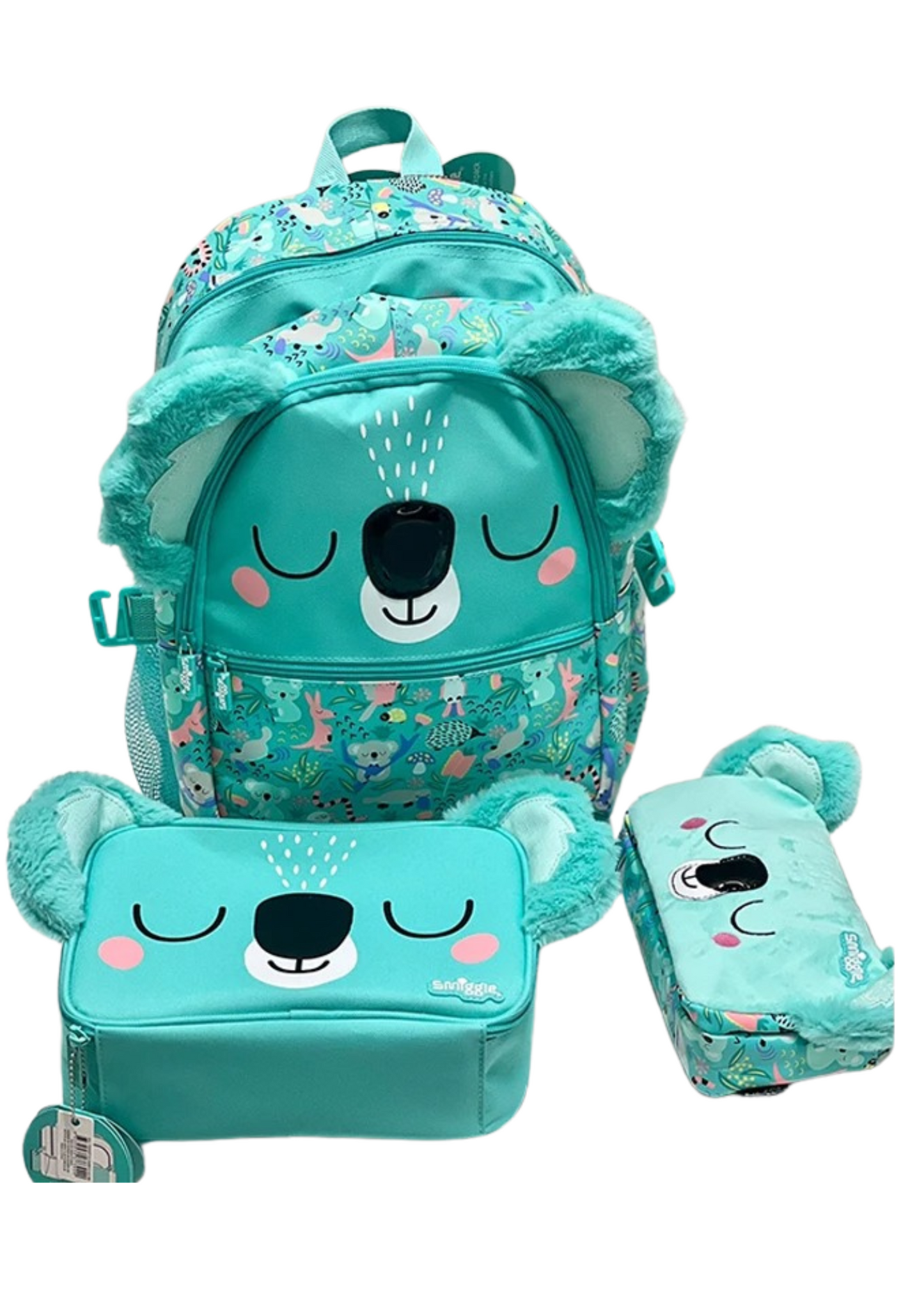 Koala Kids School Backpack Set – Smiggle Pencil Case, Ballpoint Pen & Lunch Bag
