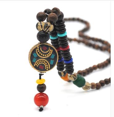 Collier de pierres précieuses perlées unisexe de styles variés