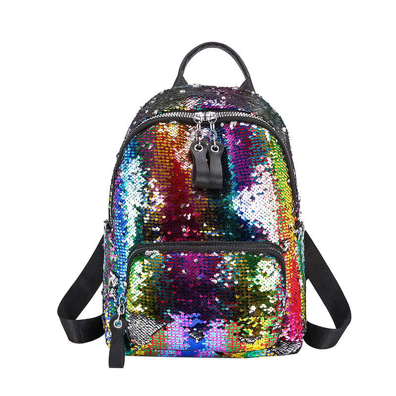 Color-Changing Sequin Shoulder Bag β Sparkly PU Leather Handbag for Girls, Double Strap, Soft Handle