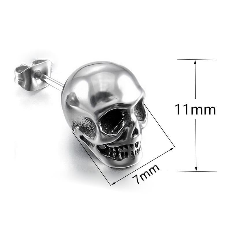 Boucles d'oreilles Punk Rock crâne pour hommes