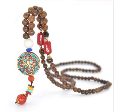 Collier de pierres précieuses perlées unisexe de styles variés