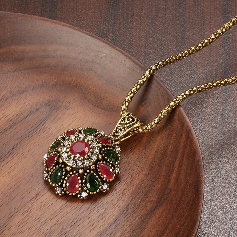 Ensembles de bijoux, collier, boucles d'oreilles et bagues en cristal de fleur de mariée ethnique, 4 pièces