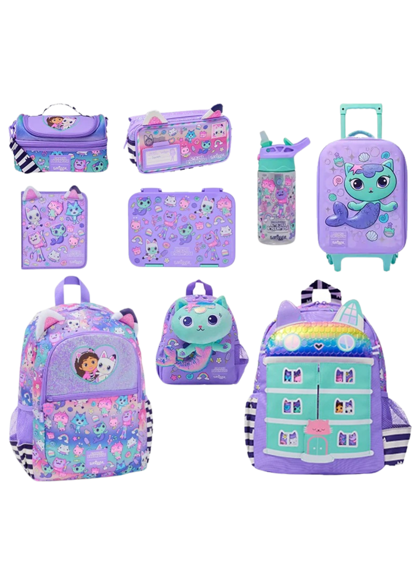 Cabby's Dollhouse School Backpack – Smiggle Mermaid Anime School Backpack