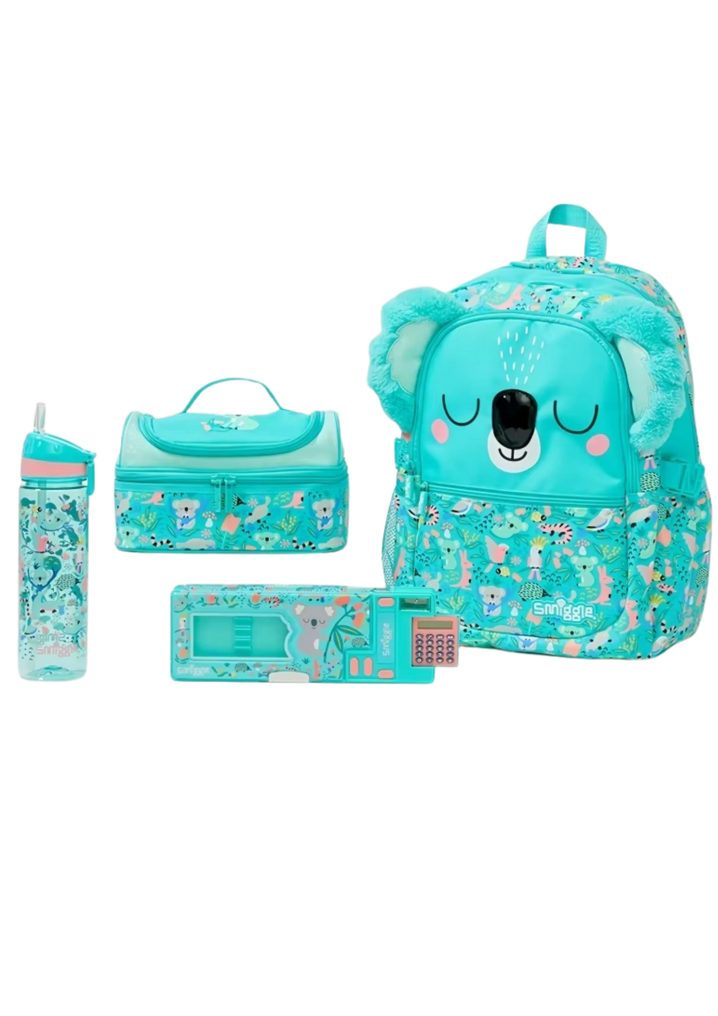 Koala Kids School Backpack Set – Smiggle Pencil Case, Ballpoint Pen & Lunch Bag