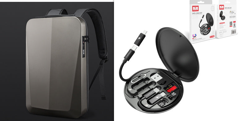 Men’s Hard Shell Waterproof Business Laptop Backpack – 15.7” Anti-Theft Travel Bag with Lock