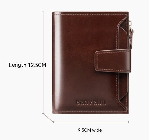 Anti-theft Swiping Short Vintage Wallet