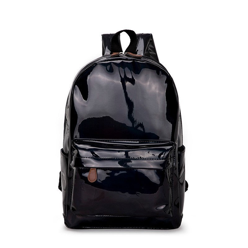 Teen Laser reflective Leather Waterproof Travel and School Backpack