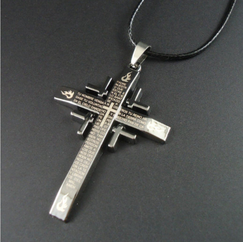 Collier Bible et Croix
