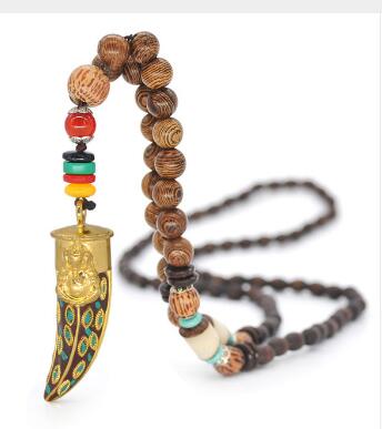 Collier de pierres précieuses perlées unisexe de styles variés