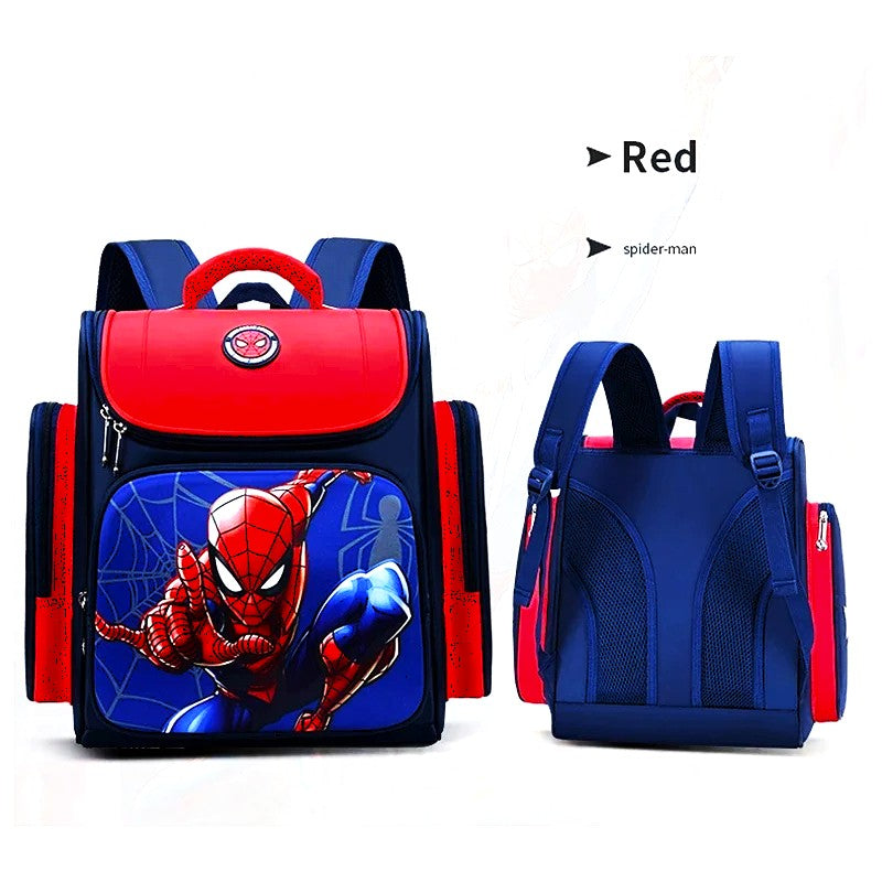 Marvel Avengers Cartoon Backpack for Kids – Spider-Man & amp; Captain America School Bag for Kindergarten & Elementary Students