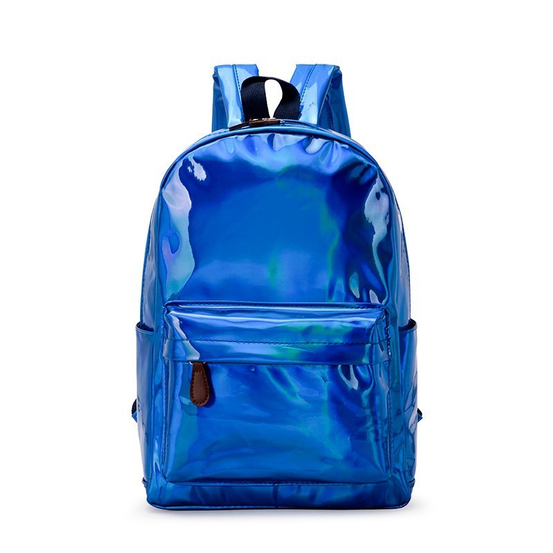 Teen Laser reflective Leather Waterproof Travel and School Backpack