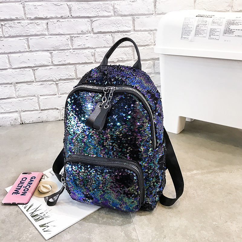 Color-Changing Sequin Shoulder Bag β Sparkly PU Leather Handbag for Girls, Double Strap, Soft Handle
