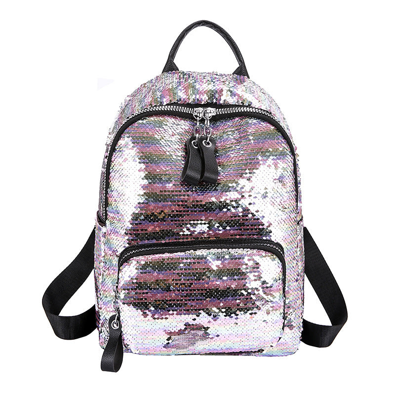 Color-Changing Sequin Shoulder Bag β Sparkly PU Leather Handbag for Girls, Double Strap, Soft Handle
