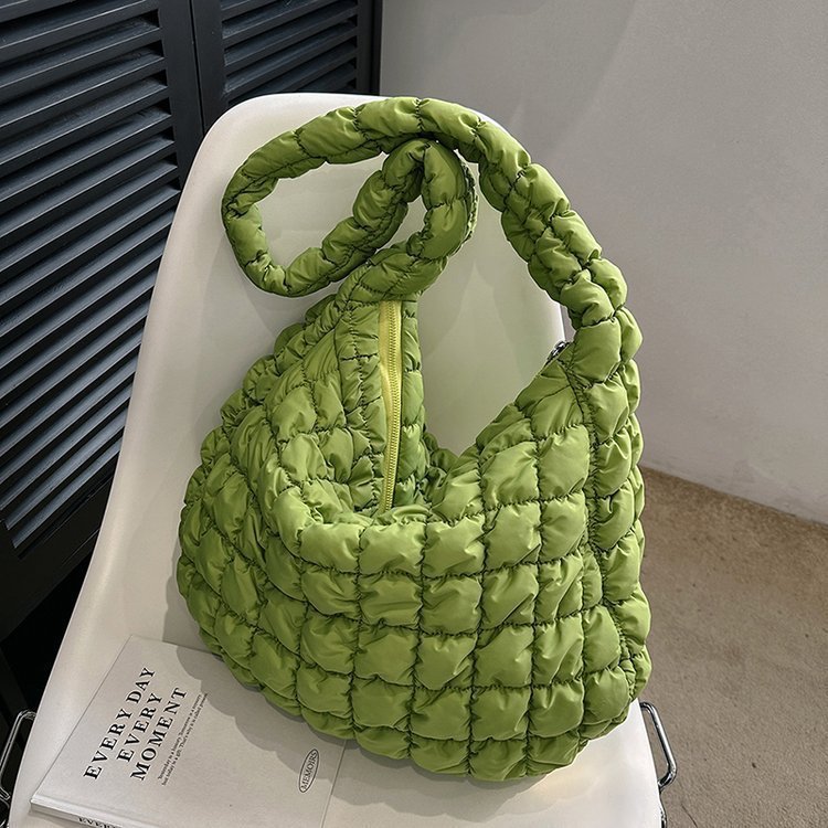 Pleated Cloud Bag β Large Capacity Fashion Shoulder Tote, Silk Texture, Macaron Colors