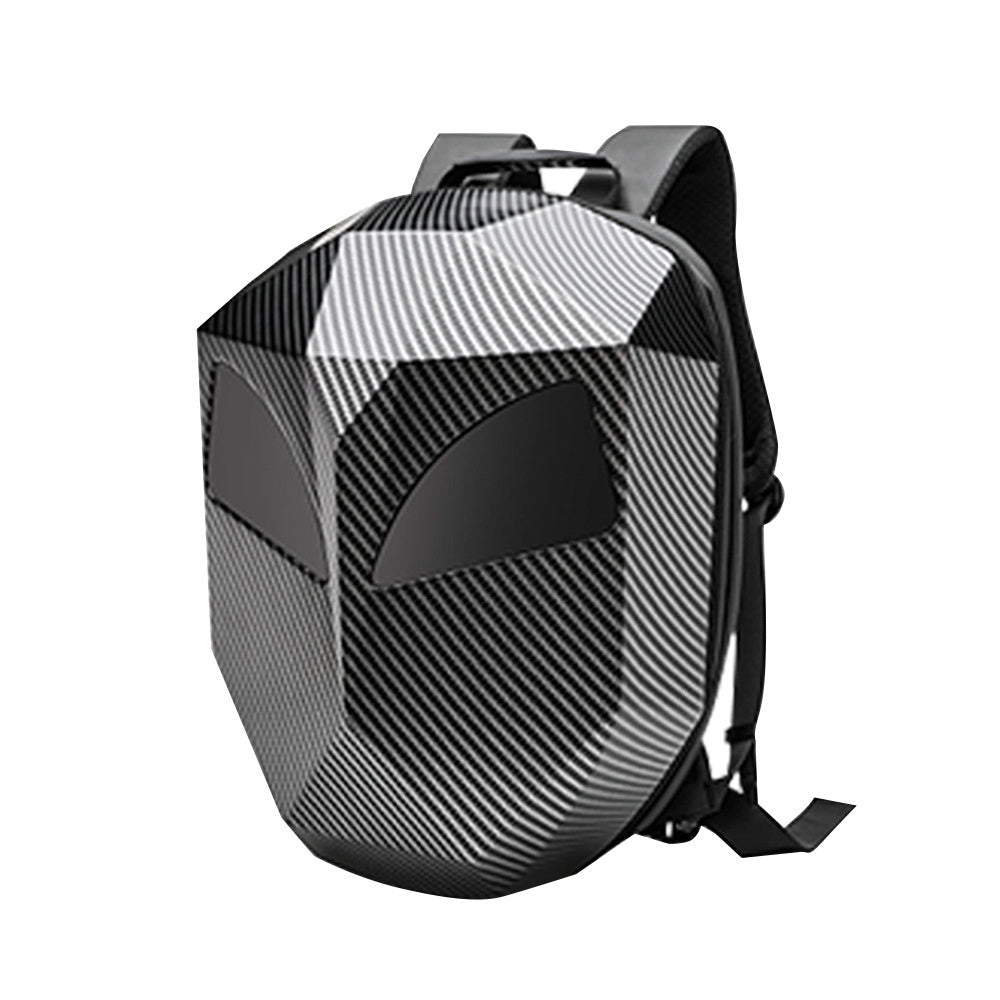 Luminous Motorcycle Helmet Backpack – Waterproof Hard Shell ABS Bag for Full Face Helmet, Street Style