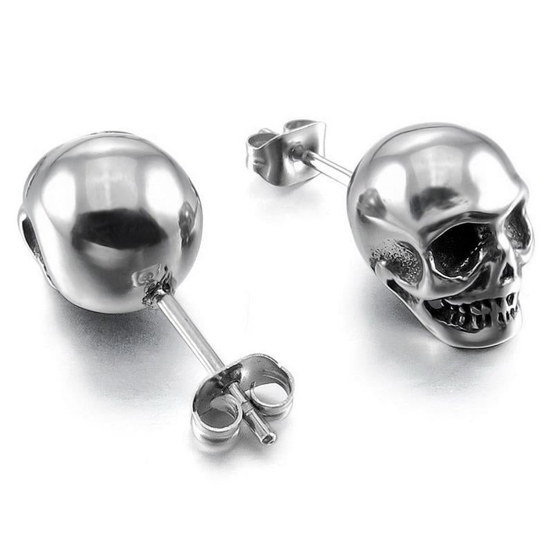 Boucles d'oreilles Punk Rock crâne pour hommes