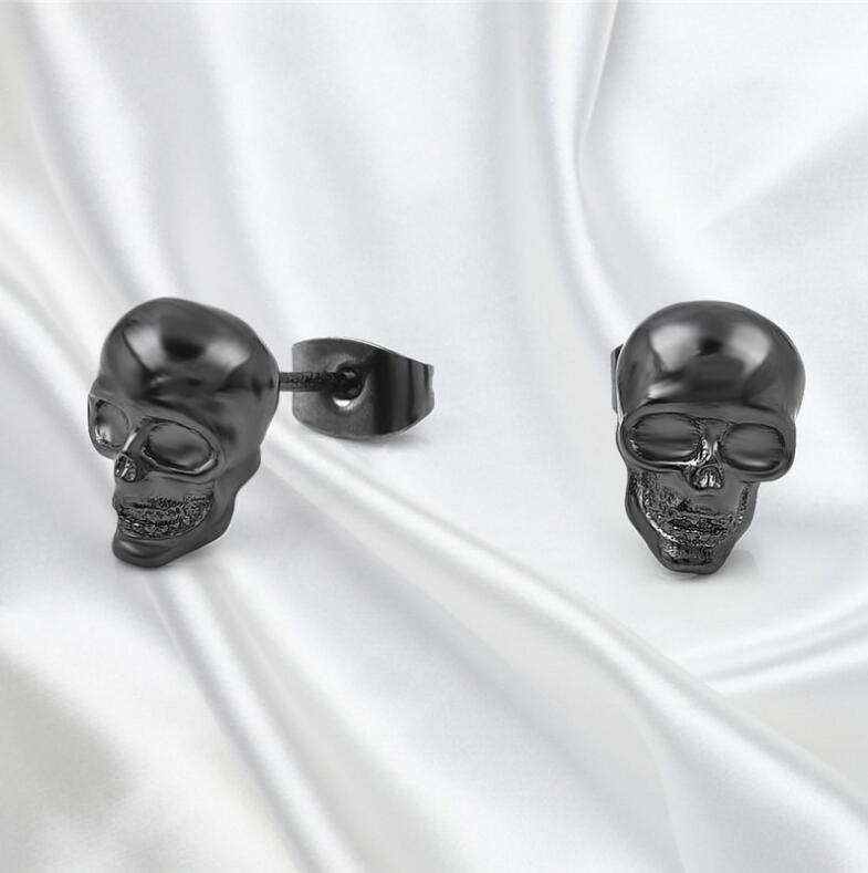 Boucles d'oreilles Punk Rock crâne pour hommes