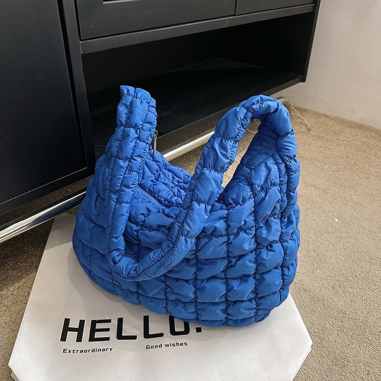 Pleated Cloud Bag β Large Capacity Fashion Shoulder Tote, Silk Texture, Macaron Colors