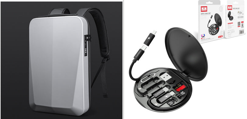 Men’s Hard Shell Waterproof Business Laptop Backpack – 15.7” Anti-Theft Travel Bag with Lock