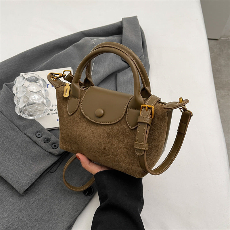 PU Dumpling-Shaped Crossbody Shoulder Bag β Matte Stitching Handbag for Women