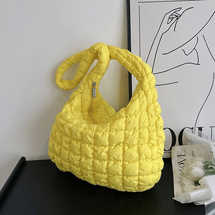 Pleated Cloud Bag β Large Capacity Fashion Shoulder Tote, Silk Texture, Macaron Colors