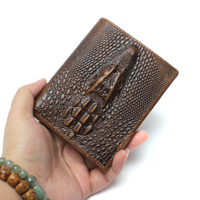 Crocodile Pattern Casual Retro Men's Wallet