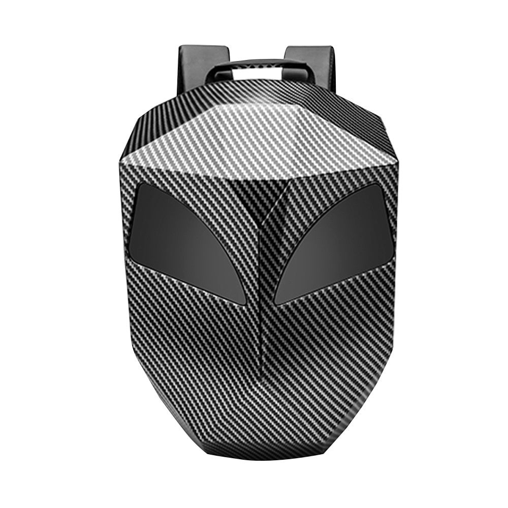 Luminous Motorcycle Helmet Backpack – Waterproof Hard Shell ABS Bag for Full Face Helmet, Street Style