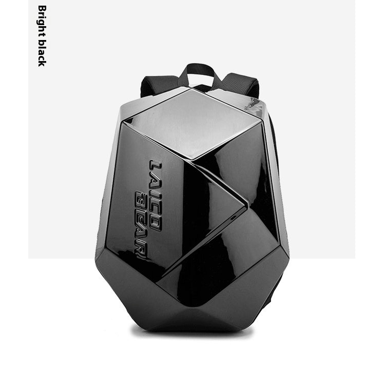 Motorcycle Hard Shell Backpack โ 50L Waterproof ABS Riding Gear Bag with Helmet Compartment