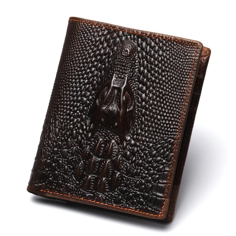 Crocodile Pattern Casual Retro Men's Wallet