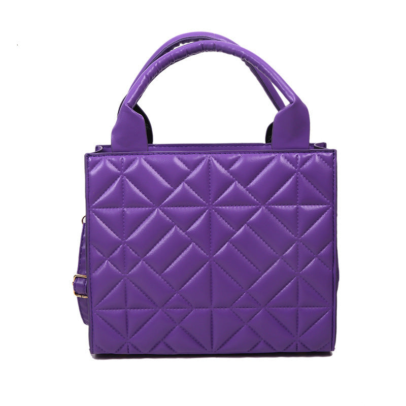 Retro PU Leather Large Capacity Shoulder Bag for Women – Simple & Stylish Handbag with Double Straps