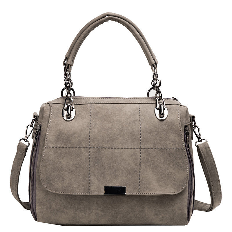PU Leather Boston Bag – Matte Large-Capacity Shoulder Tote for Women Travel