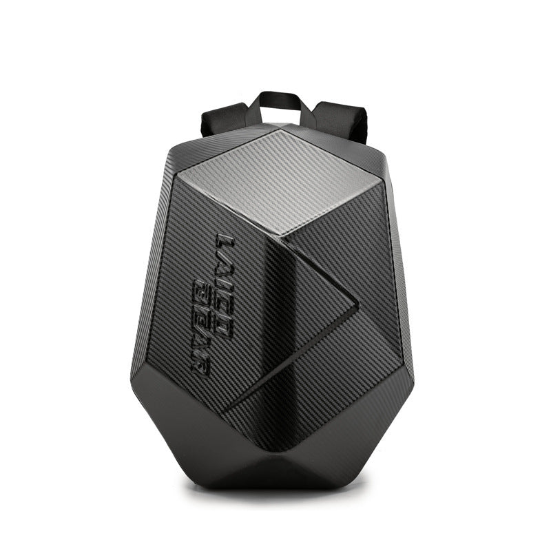 Motorcycle Hard Shell Backpack โ 50L Waterproof ABS Riding Gear Bag with Helmet Compartment