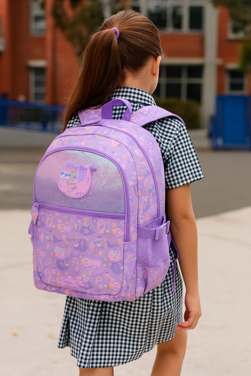 Sleepy Sloth Cartoon Backpack Set β Smiggle-Style Large School Bag with Lunch Bag, Pencil Case, Water Bottle & More for Kids