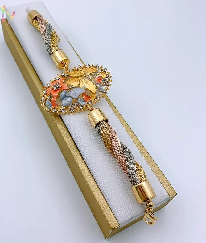 Ensemble de bijoux de fête plaqué or (4 pièces)