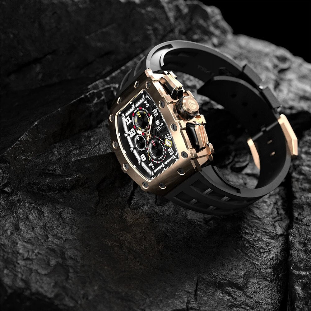 Japan Quartz Movement TSAR BOMBA 316L Stainless Steel & Sapphire Crystal Mirror Watch