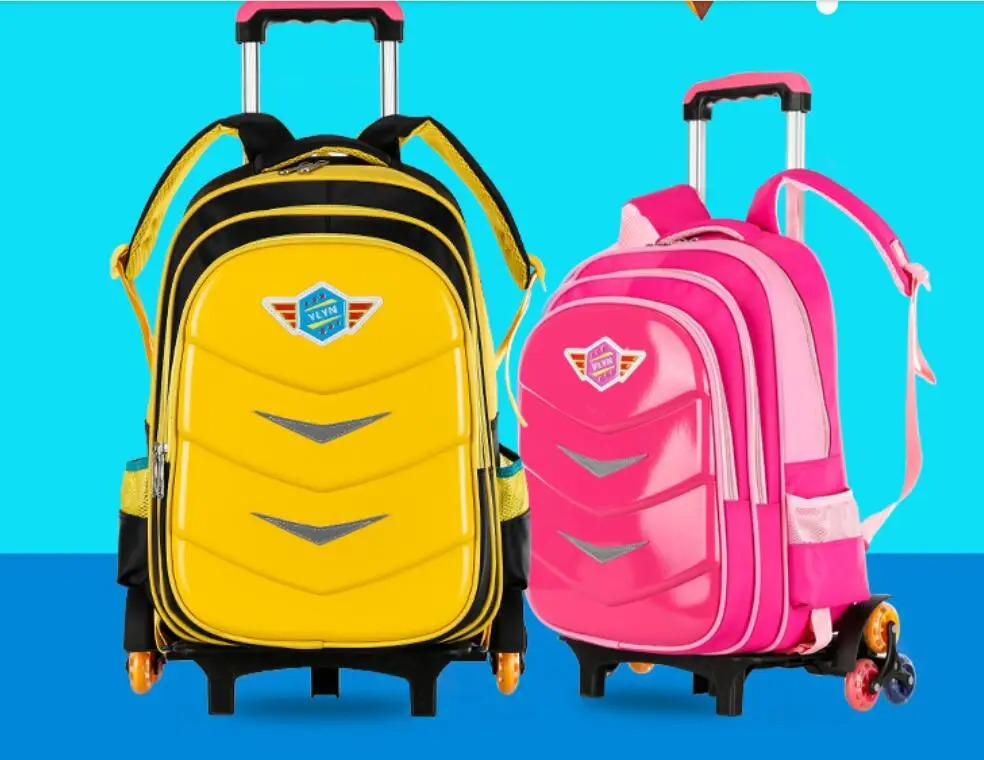Waterproof School Trolley Backpack with Wheels for Boys & Girls – Wheeled School Bag & Trolley Bag