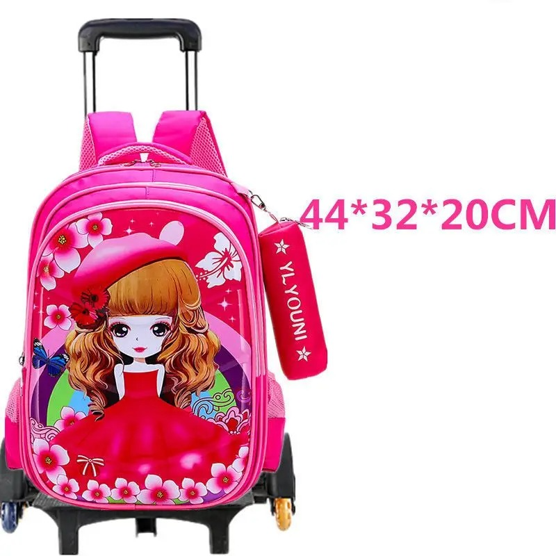 Waterproof School Trolley Backpack with Wheels for Boys & Girls – Wheeled School Bag & Trolley Bag