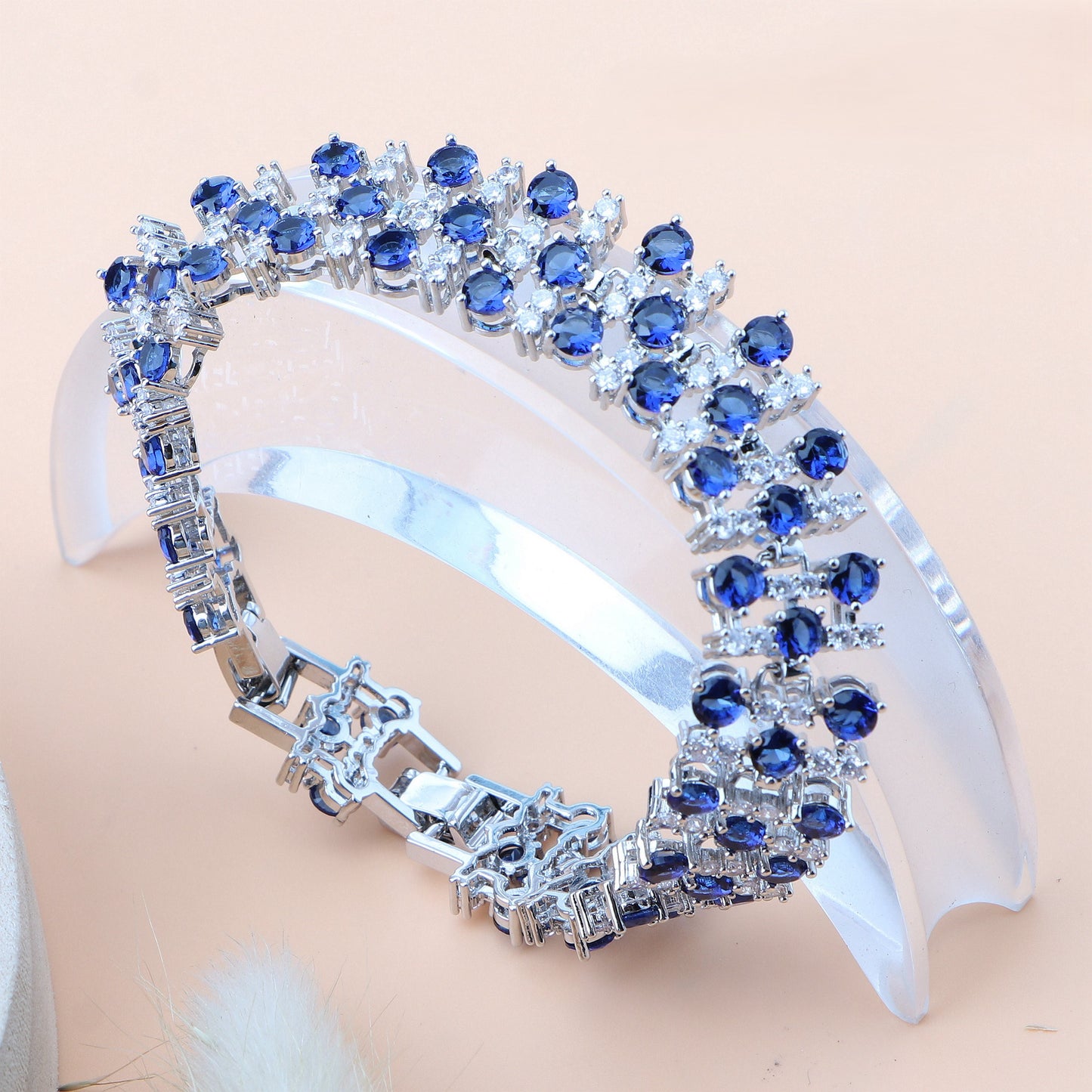 4 Pcs Natural Bridal Jewelry Sets Silver 925