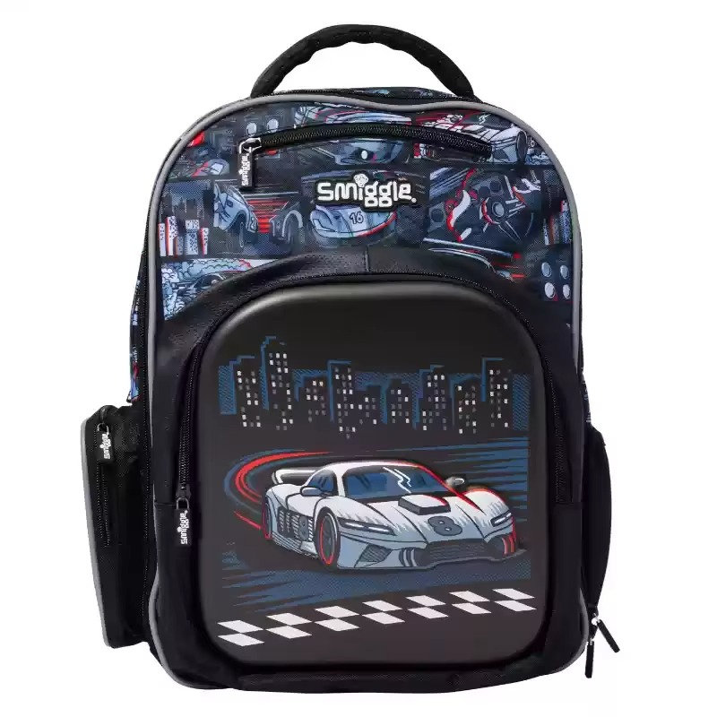 Racing Car Backpack Set for Boys Smiggle β Large School Bag with Lunch Bag, Wallet & Pencil Case for Students