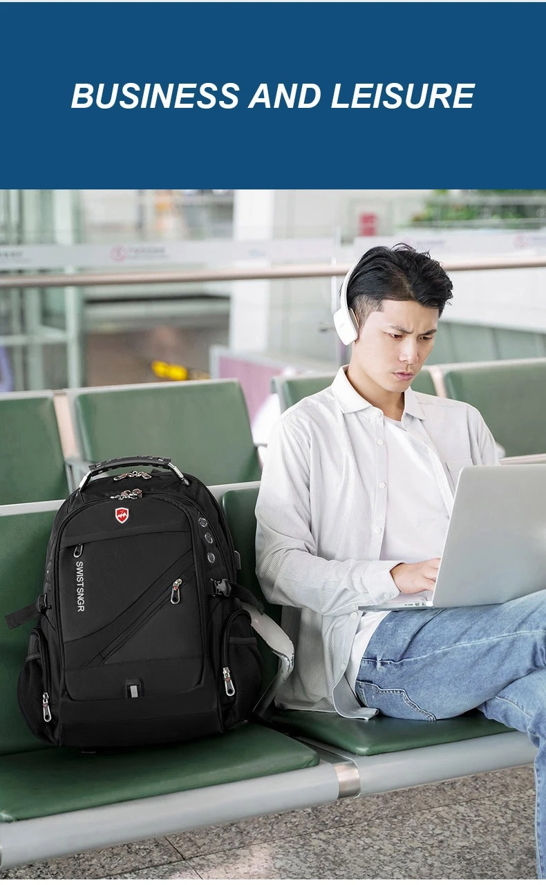 Laptop Backpack for Men & Women β Oxford Anti-Theft Travel Rucksack with USB, Large Capacity Bag