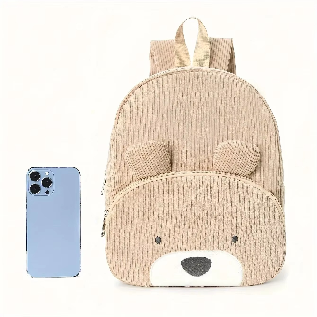 Cute Cartoon Bear Corduroy Kids Backpack – School Bag for kindergarten and elementary school Boys & Girls