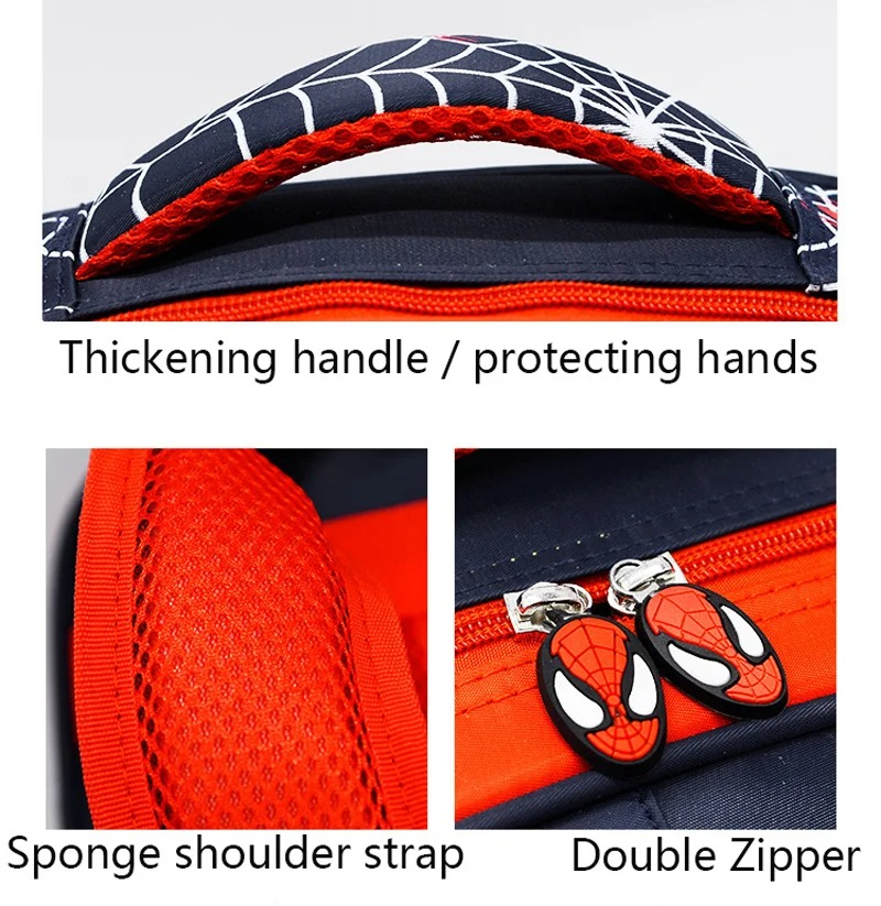 Spider Cartoon Kids School Backpack & Pencil Case Set – Waterproof Primary Bag for Boys & Girls