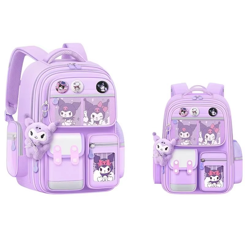 Cinnamoroll & Kuromi Kids School Backpack Set β Cute Anime My Melody Pochacco Bag for Girls, Large Capacity