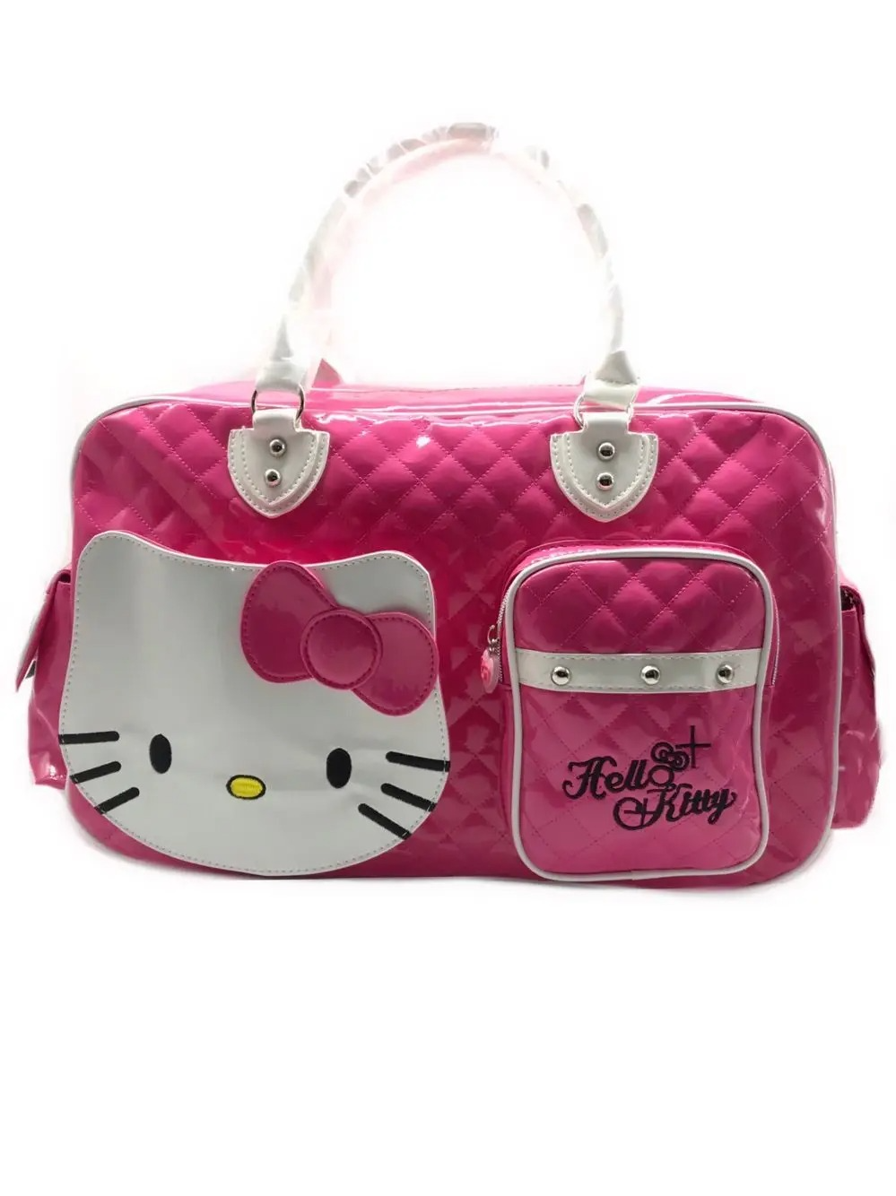 Hello Kitty PU Leather Crossbody Bag β Large Capacity Pink Shoulder Handbag for Teens, Women