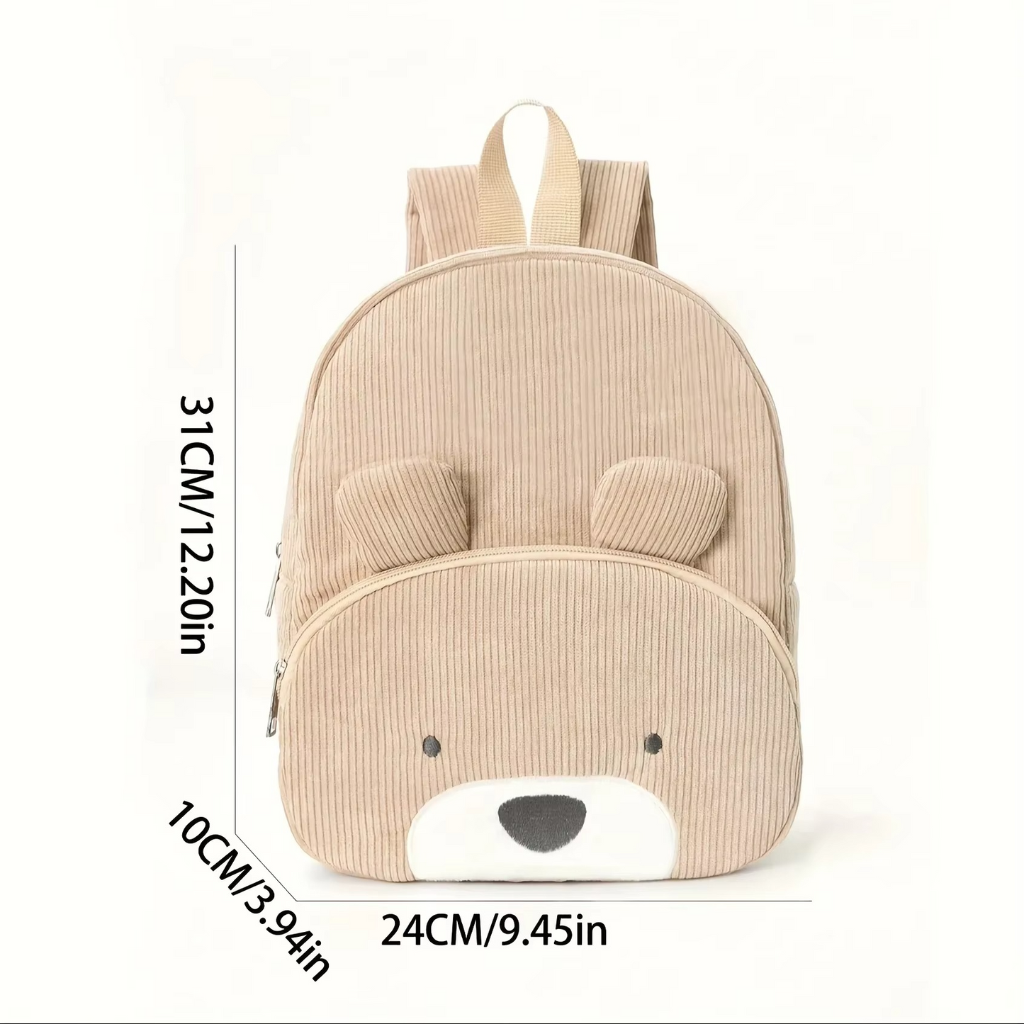 Cute Cartoon Bear Corduroy Kids Backpack – School Bag for kindergarten and elementary school Boys & Girls