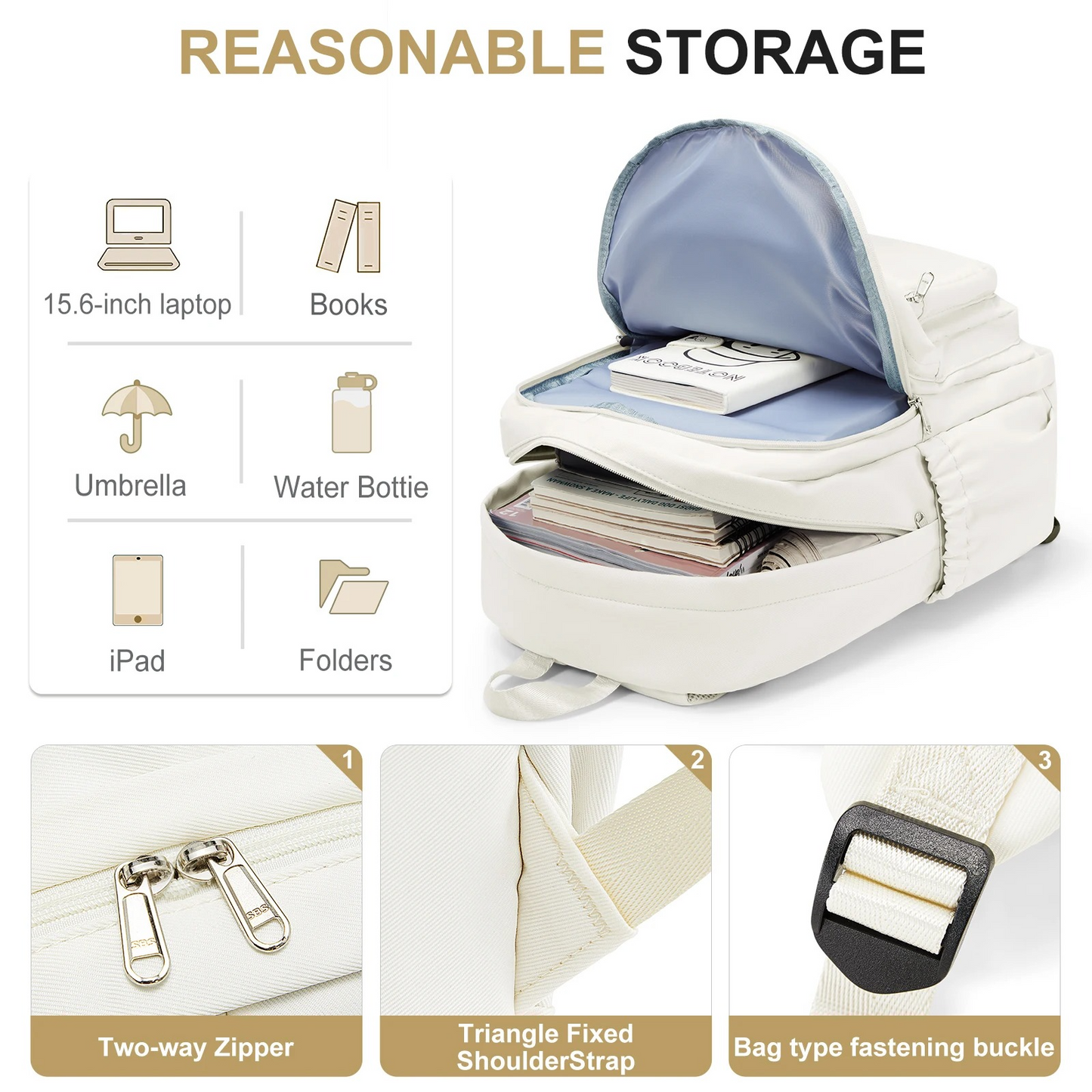 Teen High School Multi-pocket School Backpack for Girls & Boys β Travel Rucksack, Book Bag for Teenagers