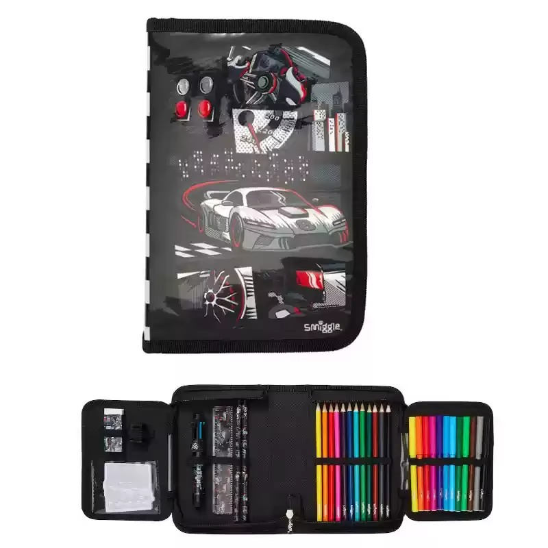 Racing Car Backpack Set for Boys Smiggle β Large School Bag with Lunch Bag, Wallet & Pencil Case for Students