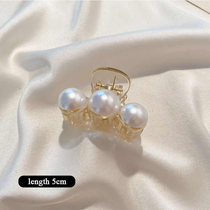 Elegant Big Pearl Hair Claws for Women